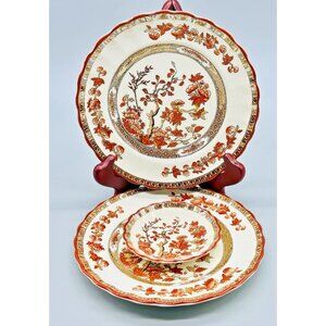 Copeland Spode England India Tree Bread Plate 6.25 inch Butter Pat 3.5" Lot of 3